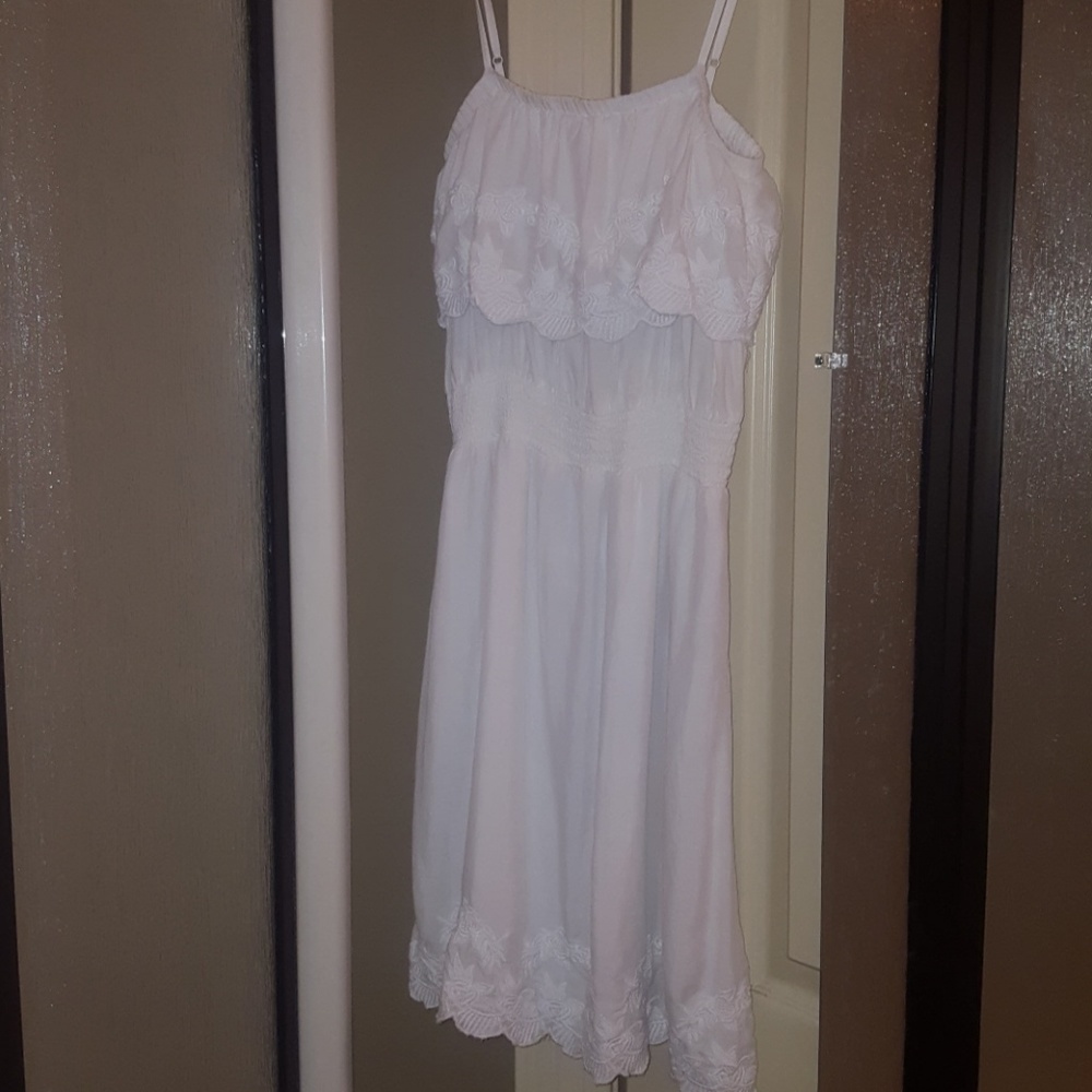 Chelsea and Violet white eyelet embroidered dress